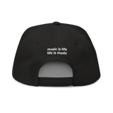 Olio White Logo Flat Bill Cap