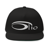 Olio White Logo Flat Bill Cap