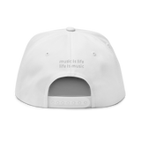 Olio White Logo Flat Bill Cap