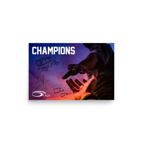 Champions Autographed Poster