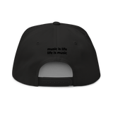 Olio Black Logo Flat Bill Cap