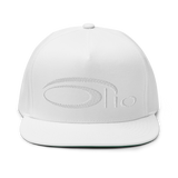 Olio White Logo Flat Bill Cap
